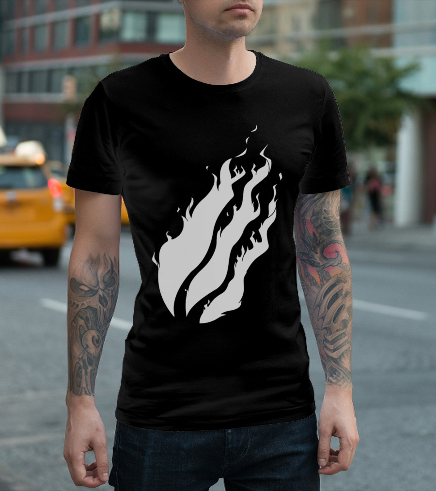 Fire Nation Gamer Playz White Flame Iconic T-Shirt