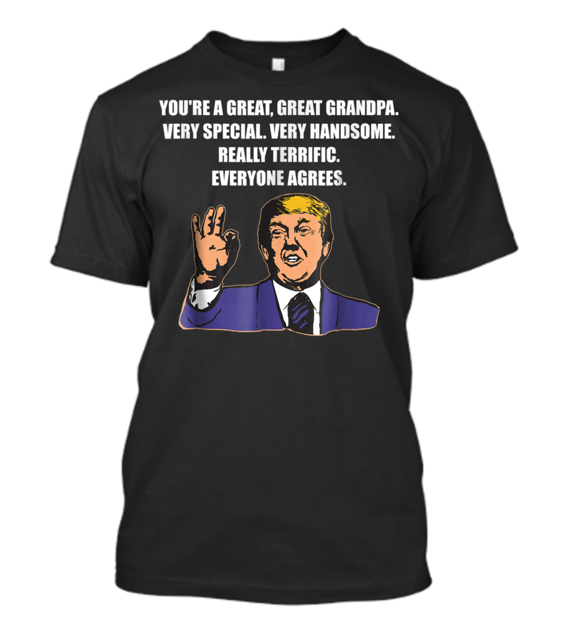 Great Grandpa Very Special Handsome Terrific Everyone Agrees Trump T-Shirt