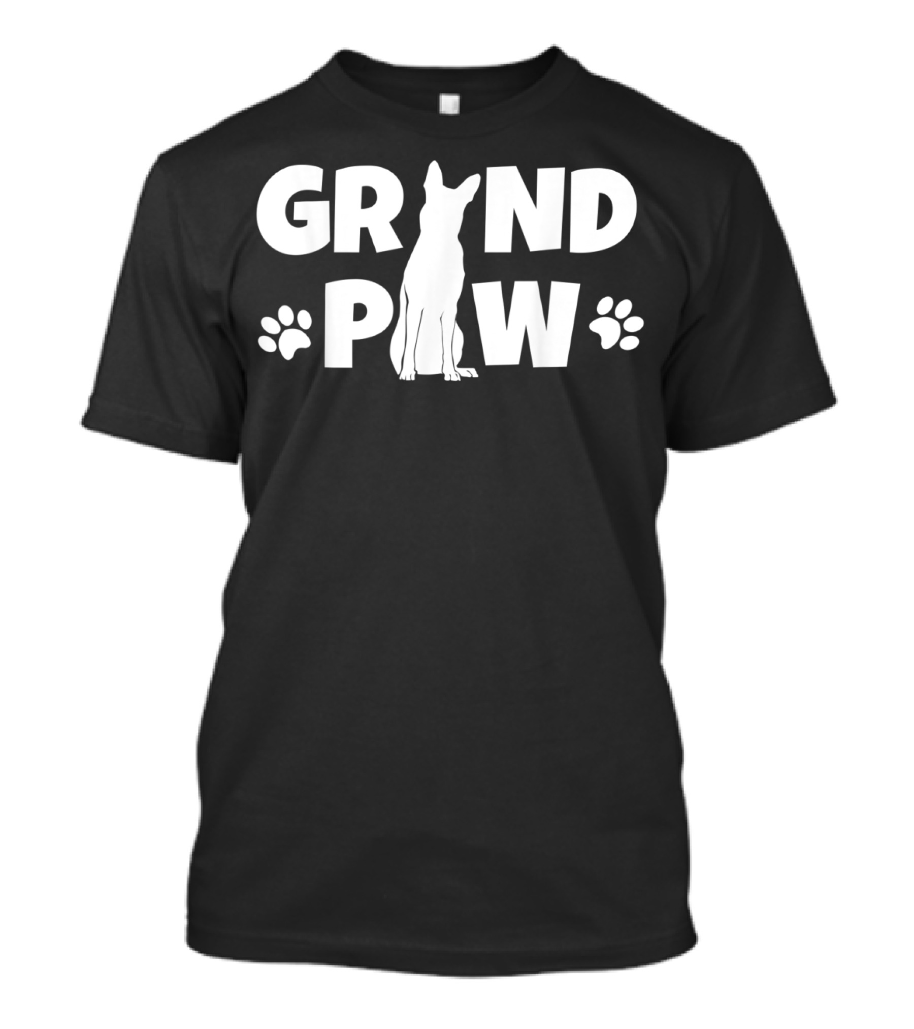 German Shepherd Grand Paw Dog Grandpaw Silhouette Paws T-Shirt