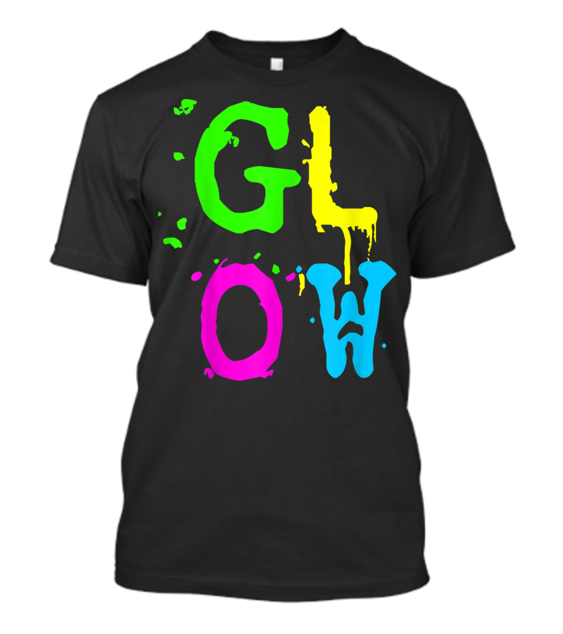 Glow Neon Pain Party Girl 80's T-Shirt
