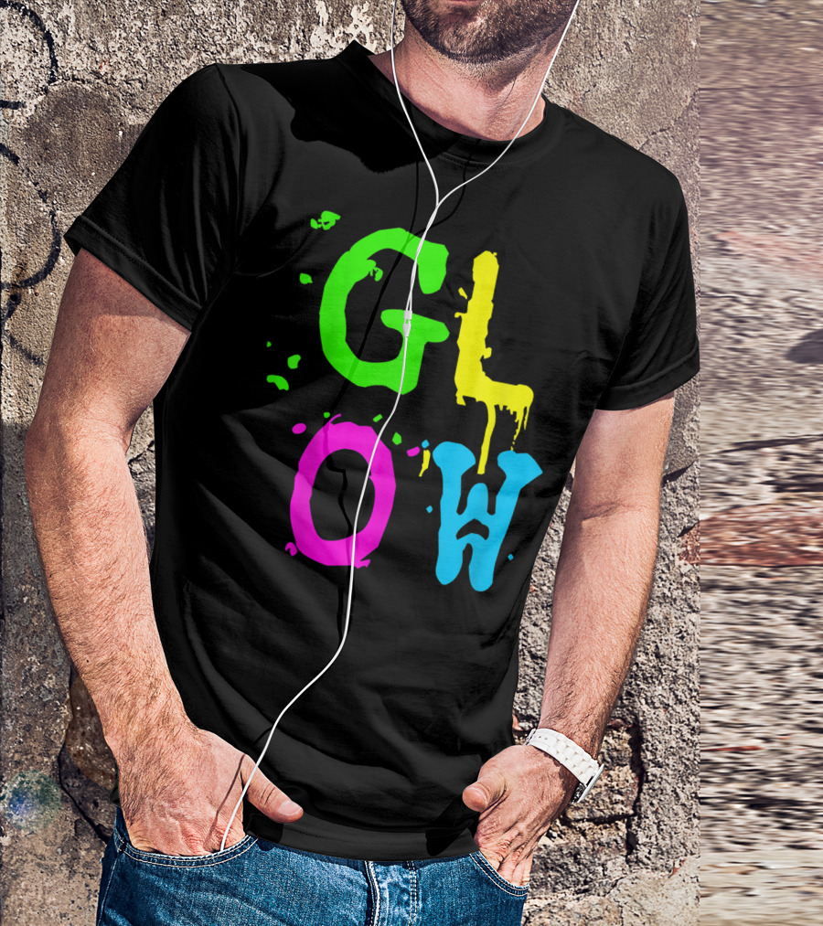 Glow Neon Pain Party Girl 80's T-Shirt