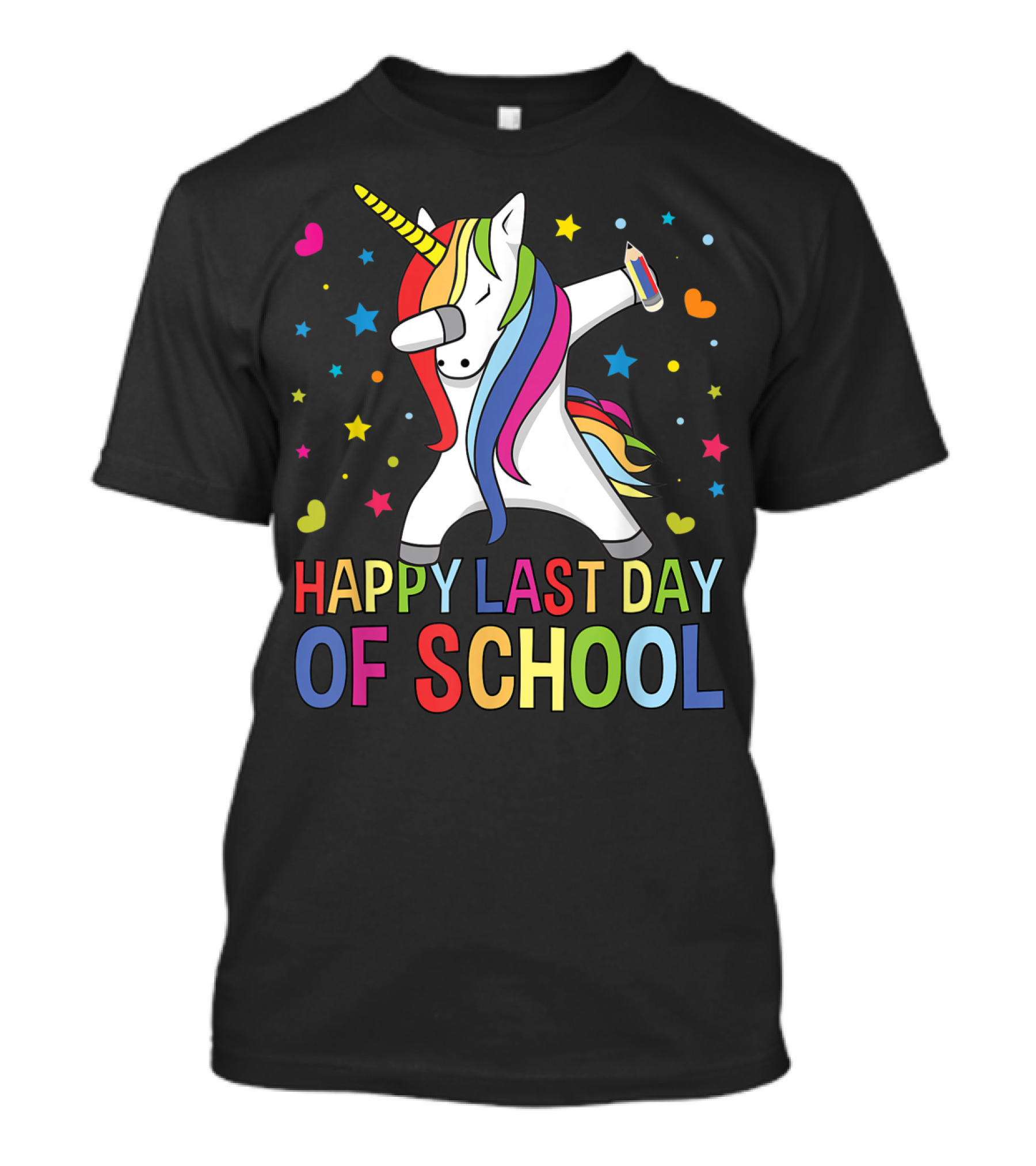 Happy Last Day Of School Teacher Student Grad Unicorn T-Shirt