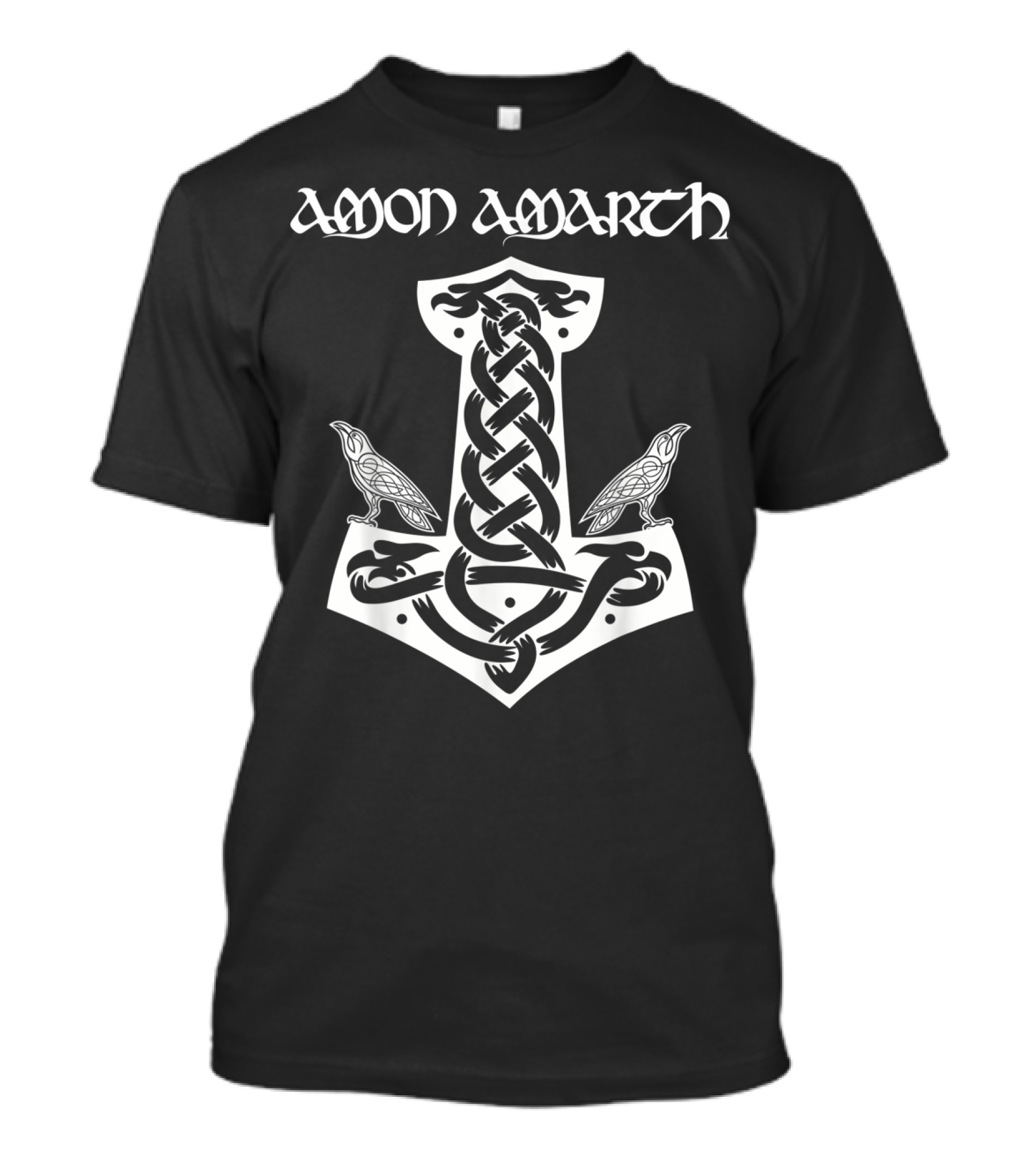 Amon Amarth Thor's Hammer Mjolnir With Ravens Viking T-Shirt