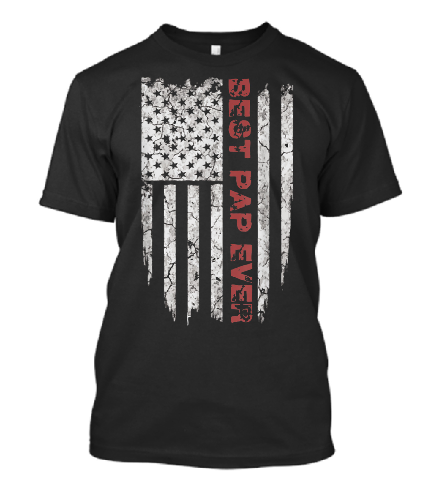 Best Pap Ever American Flag Distressed Grandpa T-Shirt