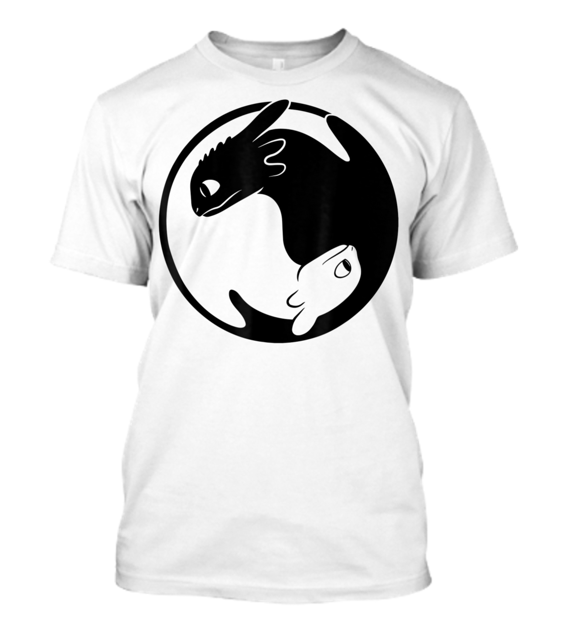 How To Train Your Dragon 3 Hidden World Toothless And Light Fury Yin Yang T-Shirt