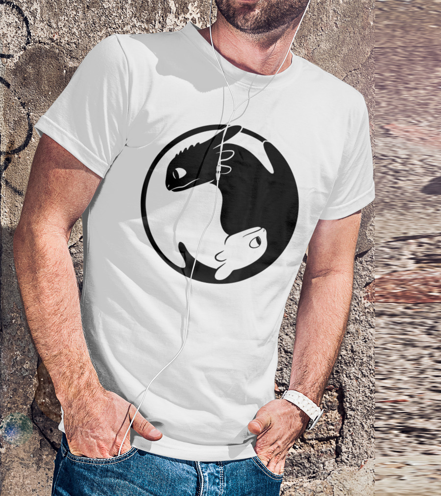 How To Train Your Dragon 3 Hidden World Toothless And Light Fury Yin Yang T-Shirt