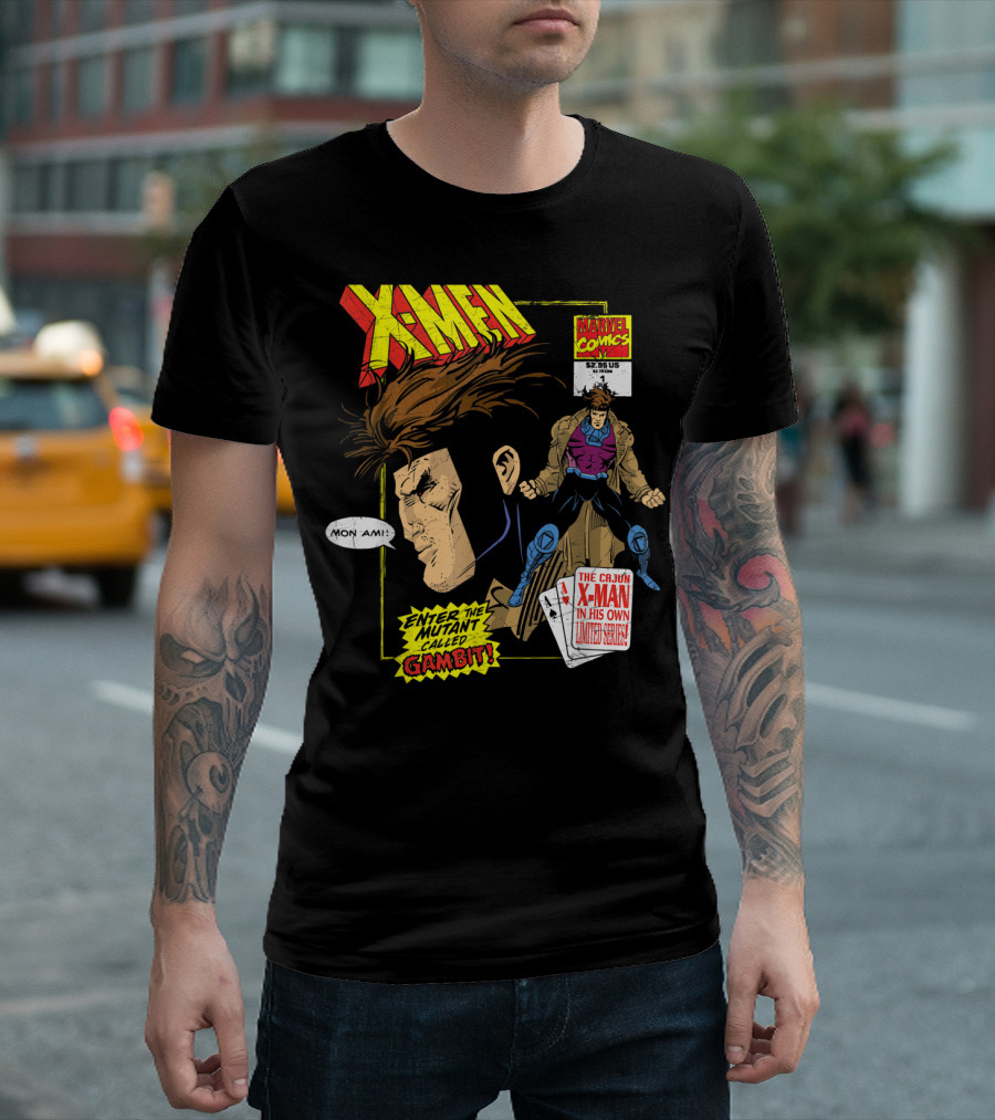 X-Men Marvel Comics Enter The Mutant Called Gambit Cajun X-Man Limited Series Mon Ami T-Shirt