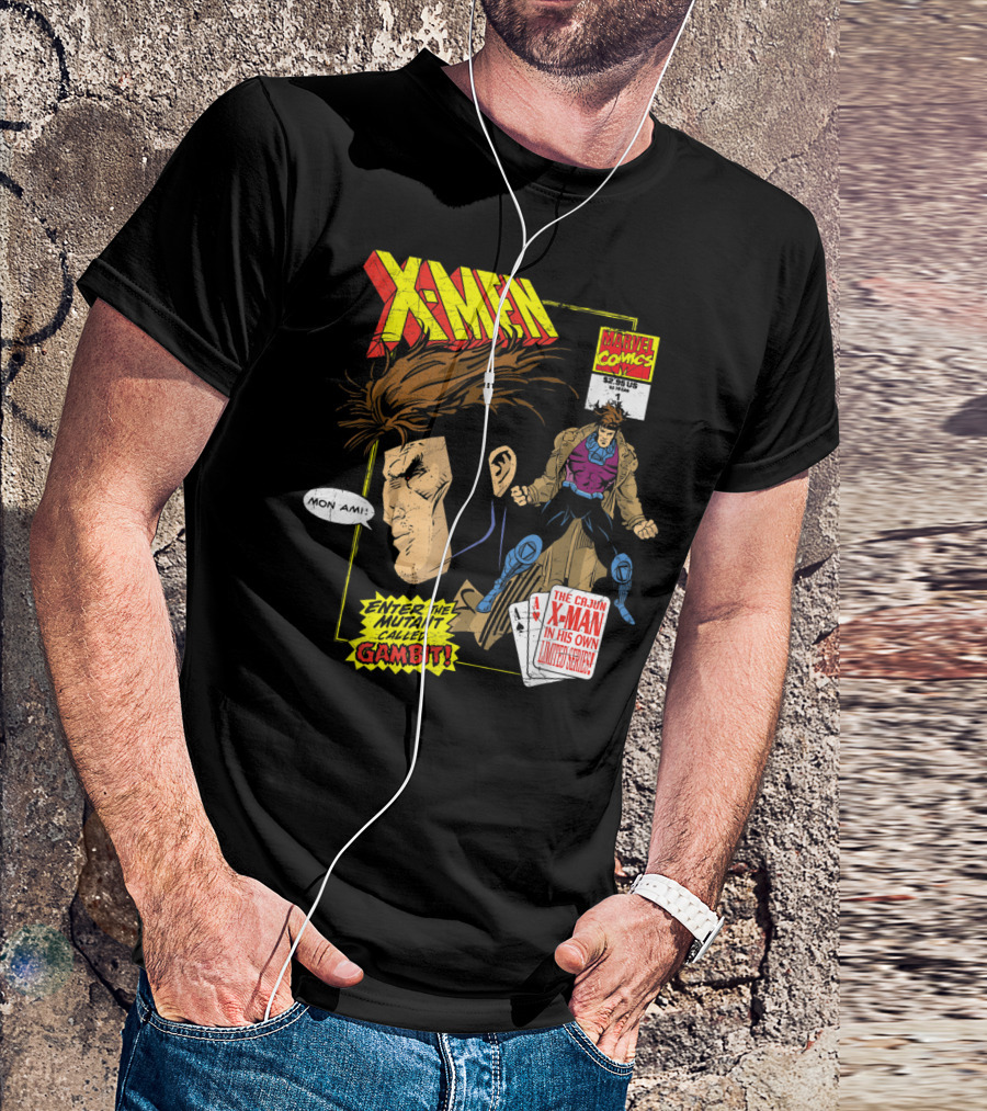 X-Men Marvel Comics Enter The Mutant Called Gambit Cajun X-Man Limited Series Mon Ami T-Shirt
