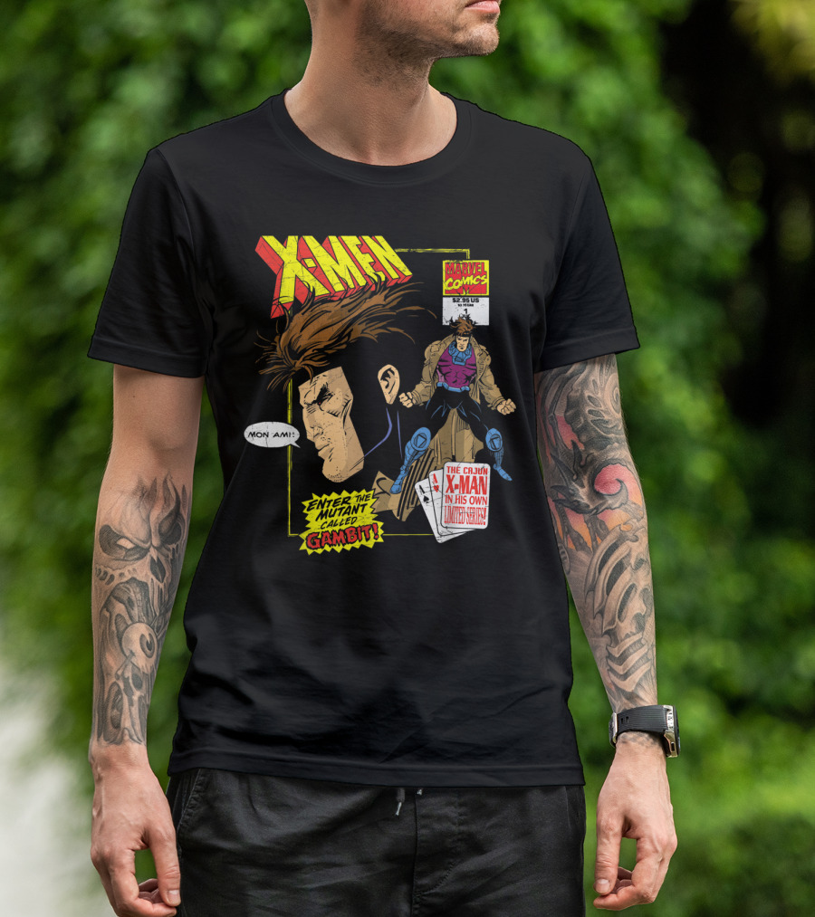 X-Men Marvel Comics Enter The Mutant Called Gambit Cajun X-Man Limited Series Mon Ami T-Shirt