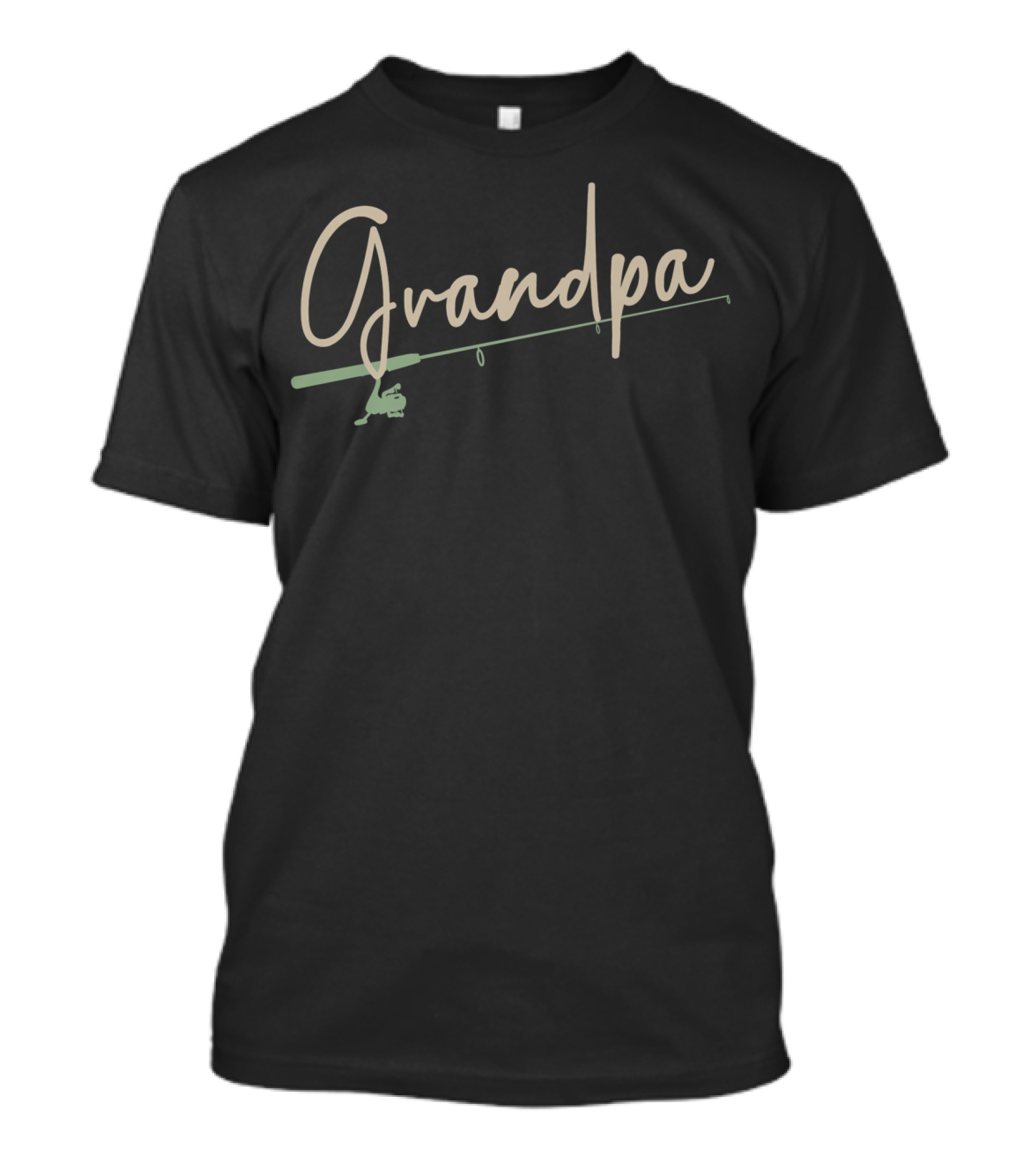 Grandpa Fishing Rod Theme Mens Prem 2 T-Shirt