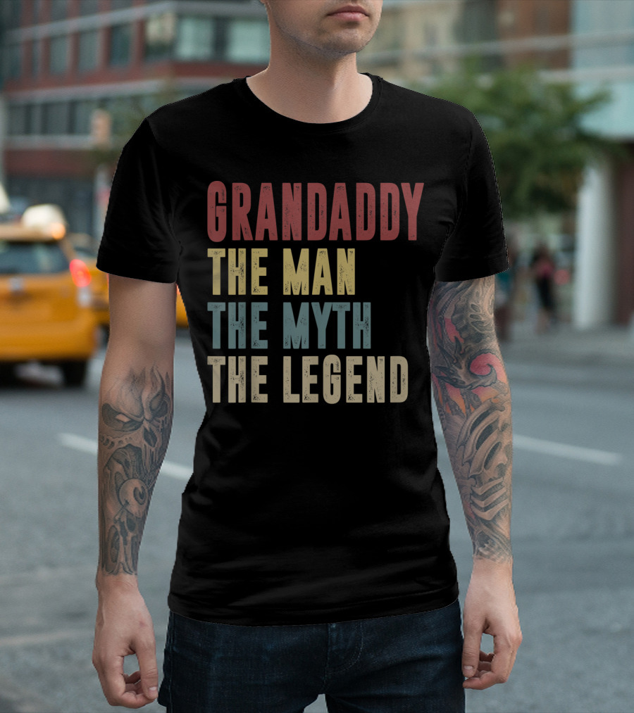 Grandaddy The Man The Myth The Legend Vintage Mens T-Shirt