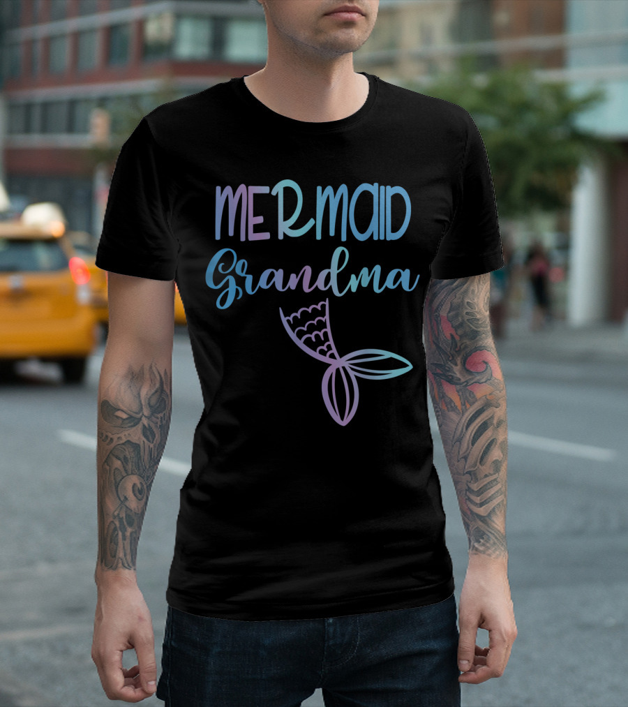 Mermaid Grandma Squad Birthday Party T-Shirt