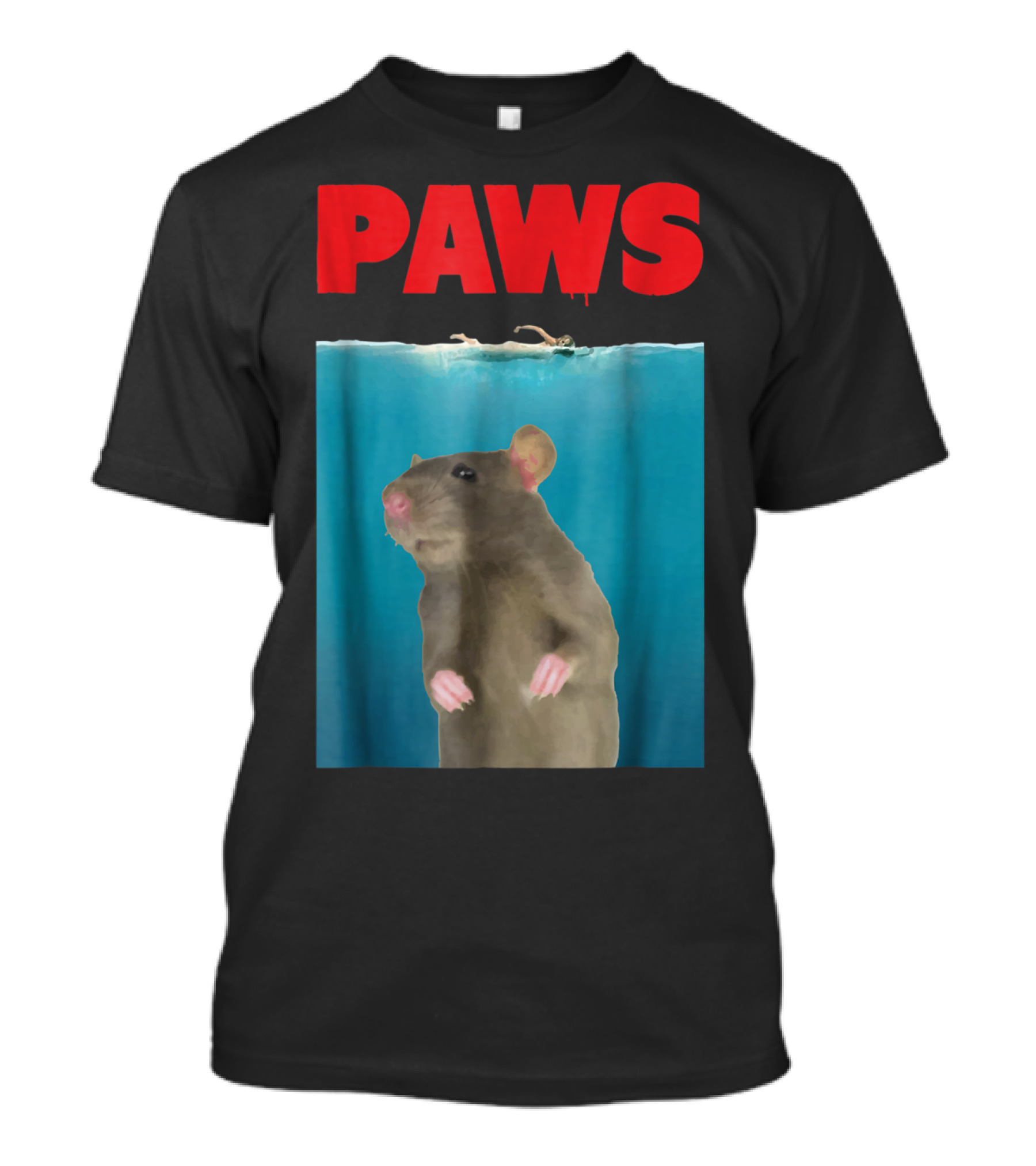 Paws Rat Jaws Parody Mouse Lover T-Shirt