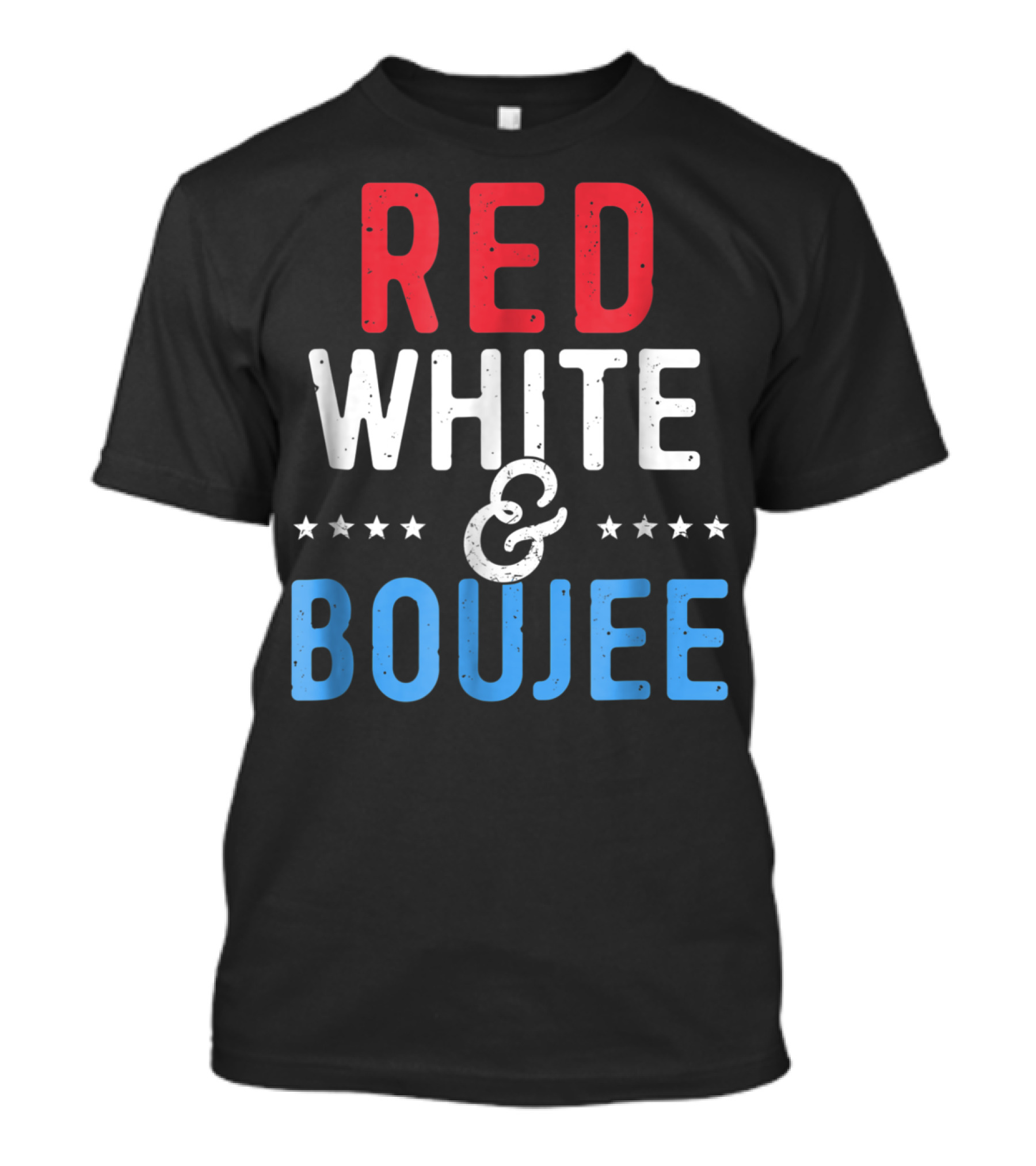 Red White Boujee Women Kids Funny 4th Of July USA Stars T-Shirt