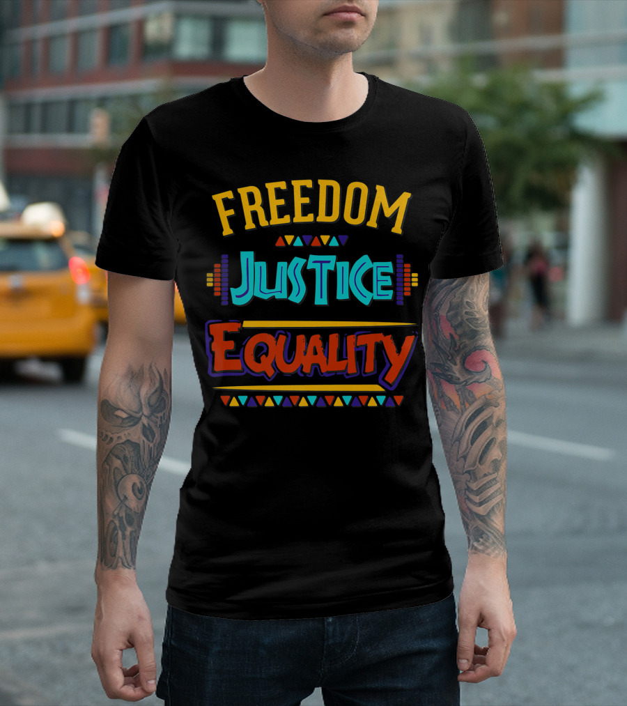FREEDOM JUSTICE EQUALITY Made to Match Jordan 9 Vintage Spirit T-Shirt