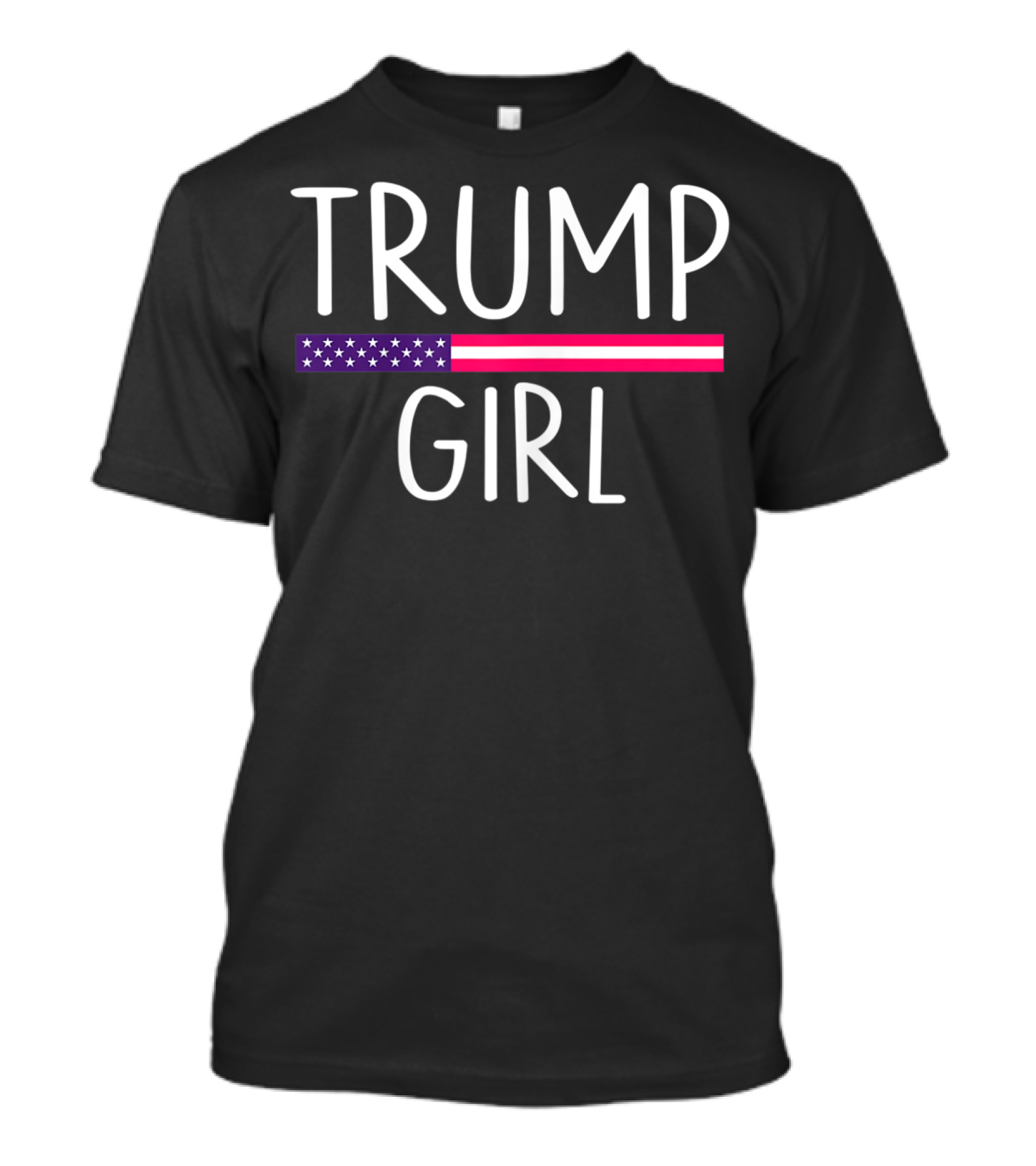 TRUMP GIRL American Flag Support T-Shirt