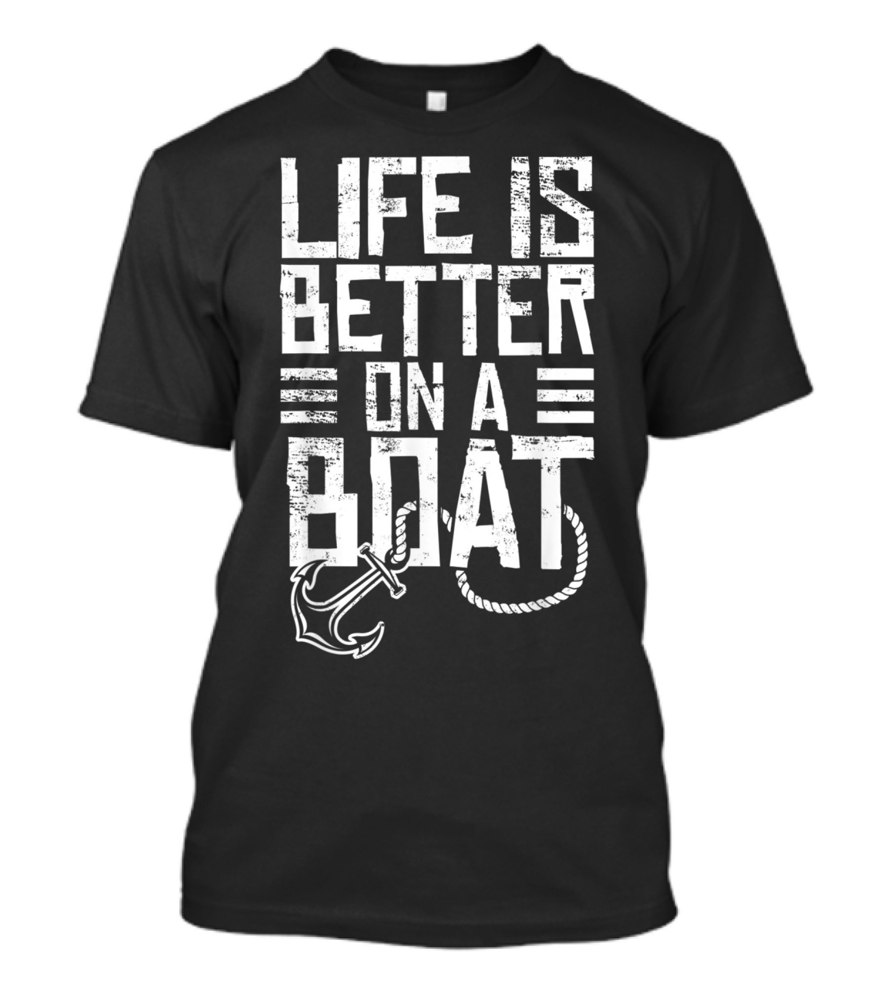 Vintage Life Is Better On A Boat With Anchor And Rope T-Shirt