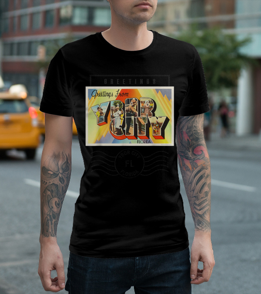 Greetings From Ybor City Florida Travel Souvenir Postcard T-Shirt