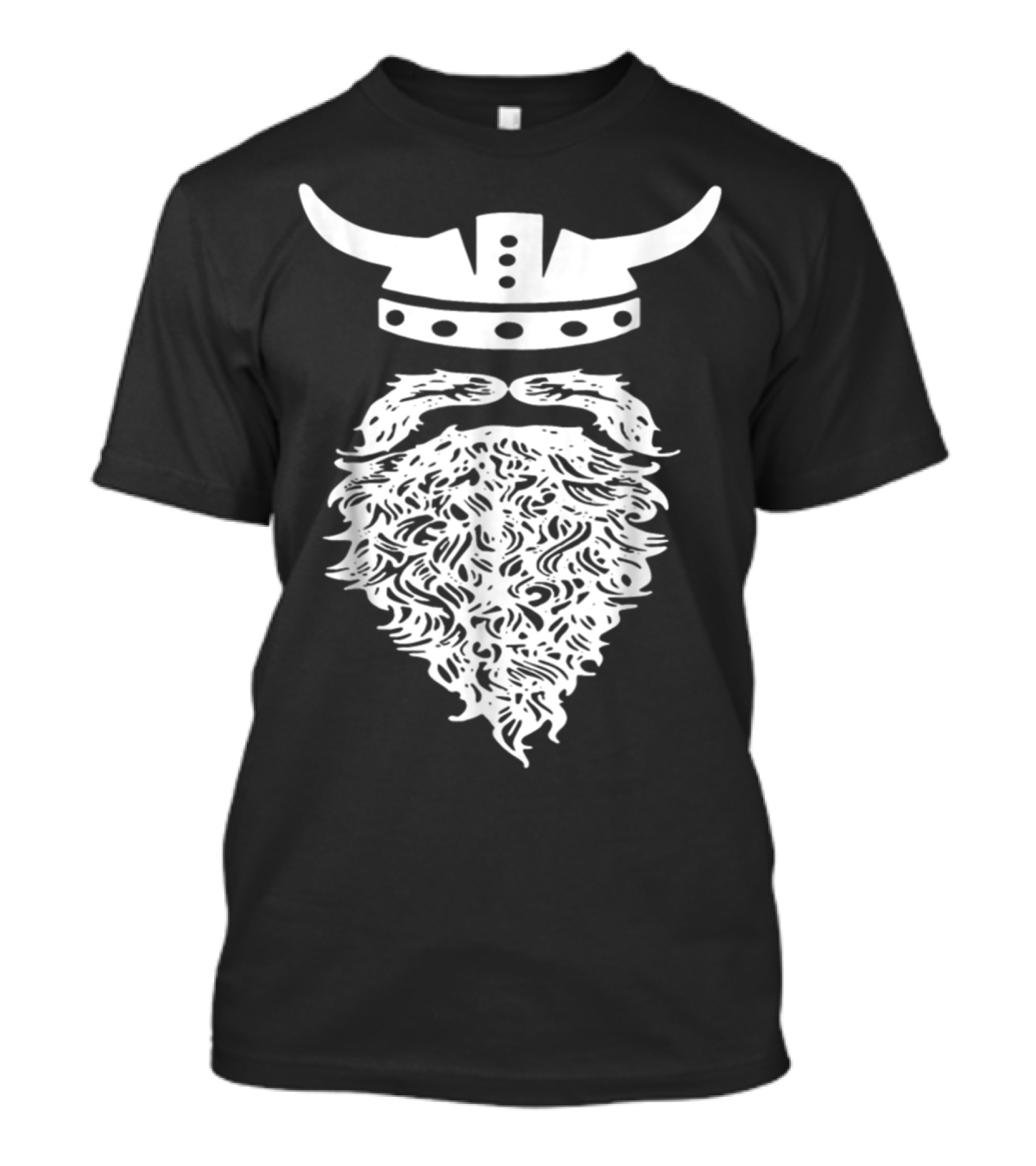 Bearded Viking Hipster Swag Beard Viking Helmet T-Shirt