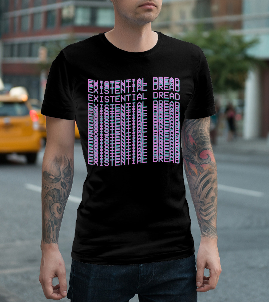 Existential Dread Vaporwave Aesthetic Repeated Text T-Shirt
