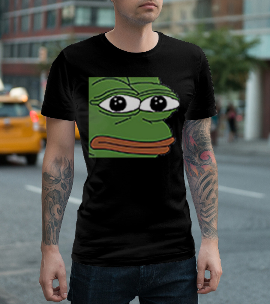Feelsweirdmanw Pepe The Frog Emote Meme Face T-Shirt