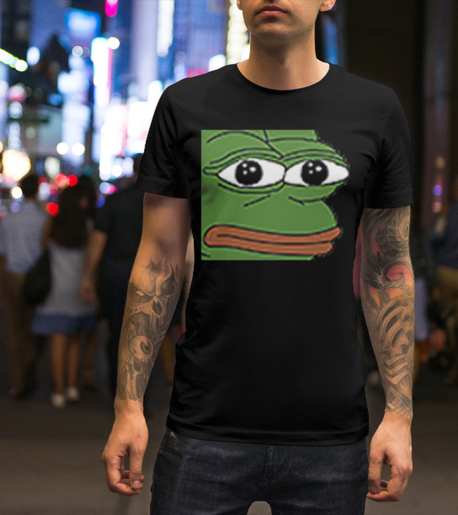 Feelsweirdmanw Pepe The Frog Emote Meme Face T-Shirt