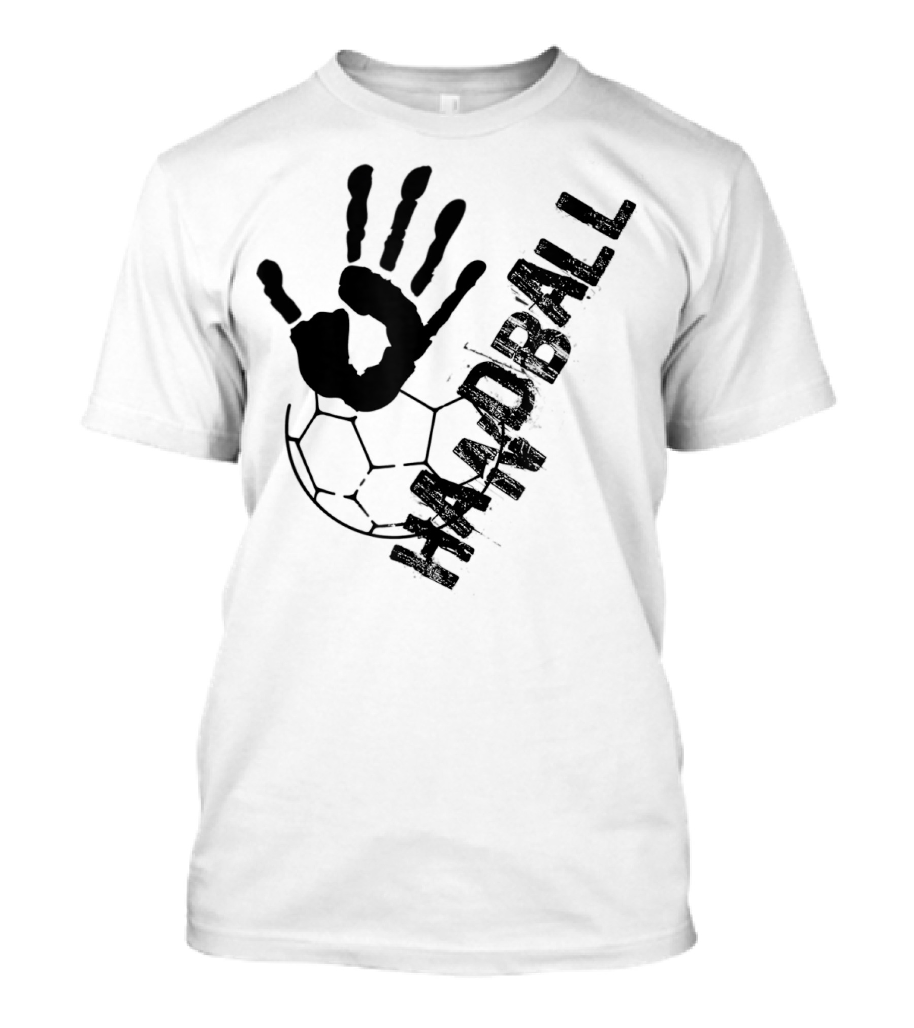 Handball Vintage Team Players With Handprint And Ball T-Shirt