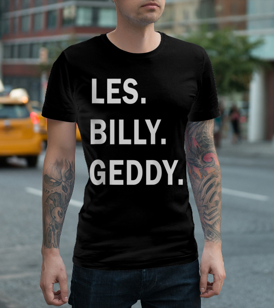 Les Billy Geddy Bass Guitar Icons Musician Legends T-Shirt
