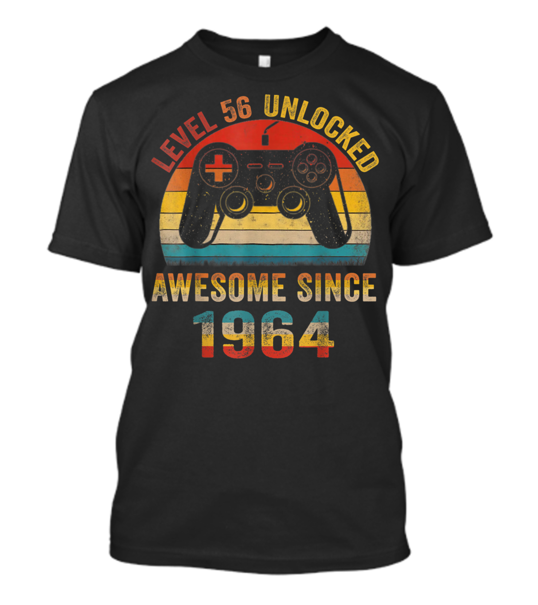 Level 56 Unlocked Awesome Since 1964 Retro Gaming Controller T-Shirt