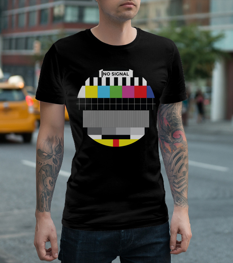 No Signal Retro TV Test T-Shirt