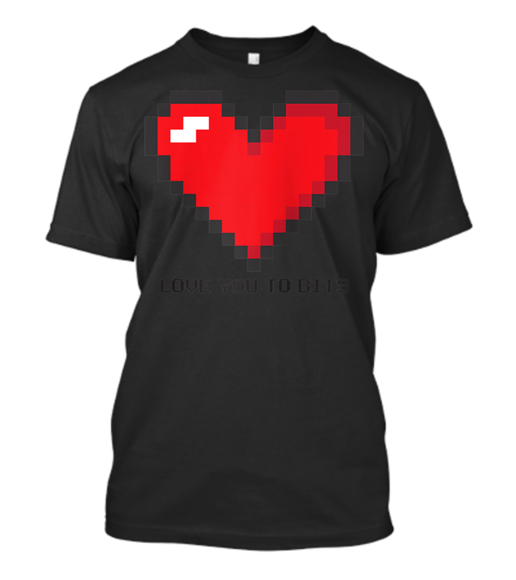 Love You To Bits Video Game Valentines Day Pixel Heart T-Shirt