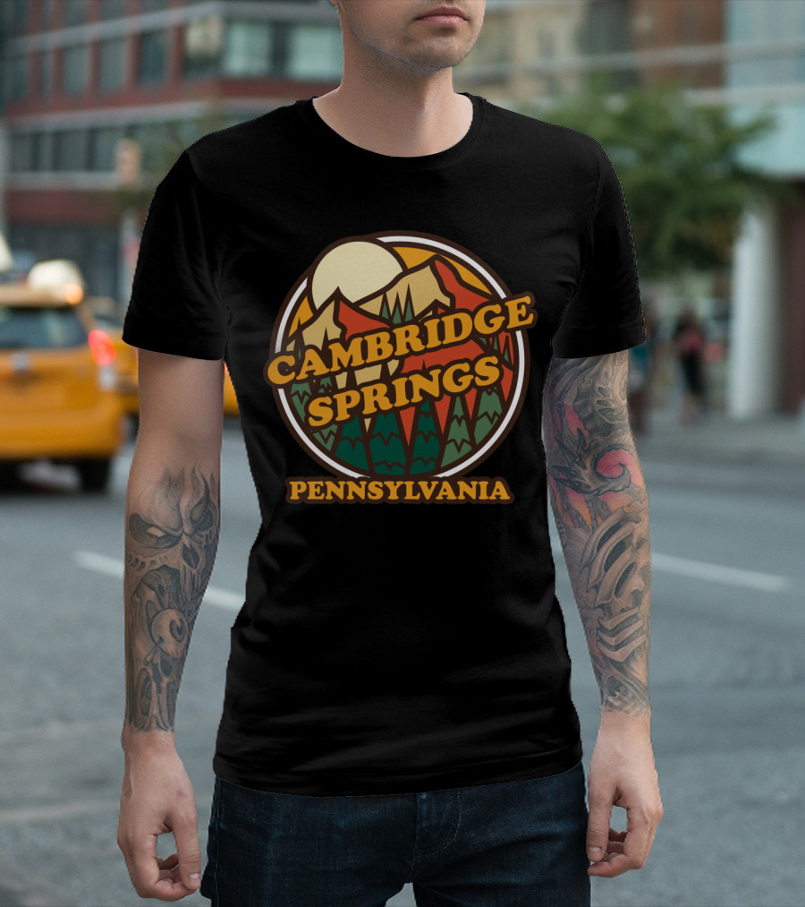 Cambridge Springs Pennsylvania Vintage Mountain Forest T-Shirt