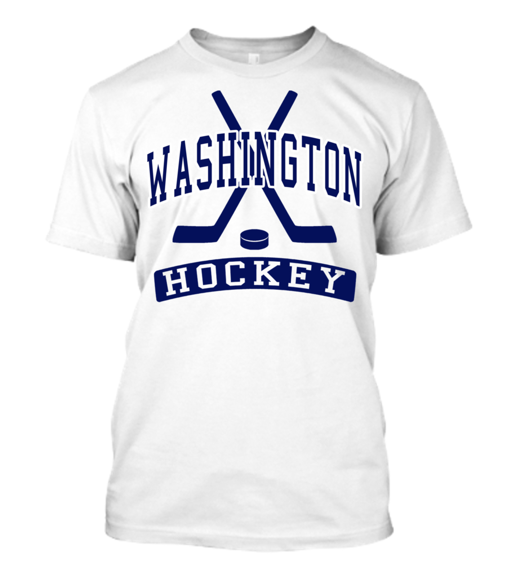 Washington Hockey Vintage Ice Hockey Crossed Sticks Puck T-Shirt