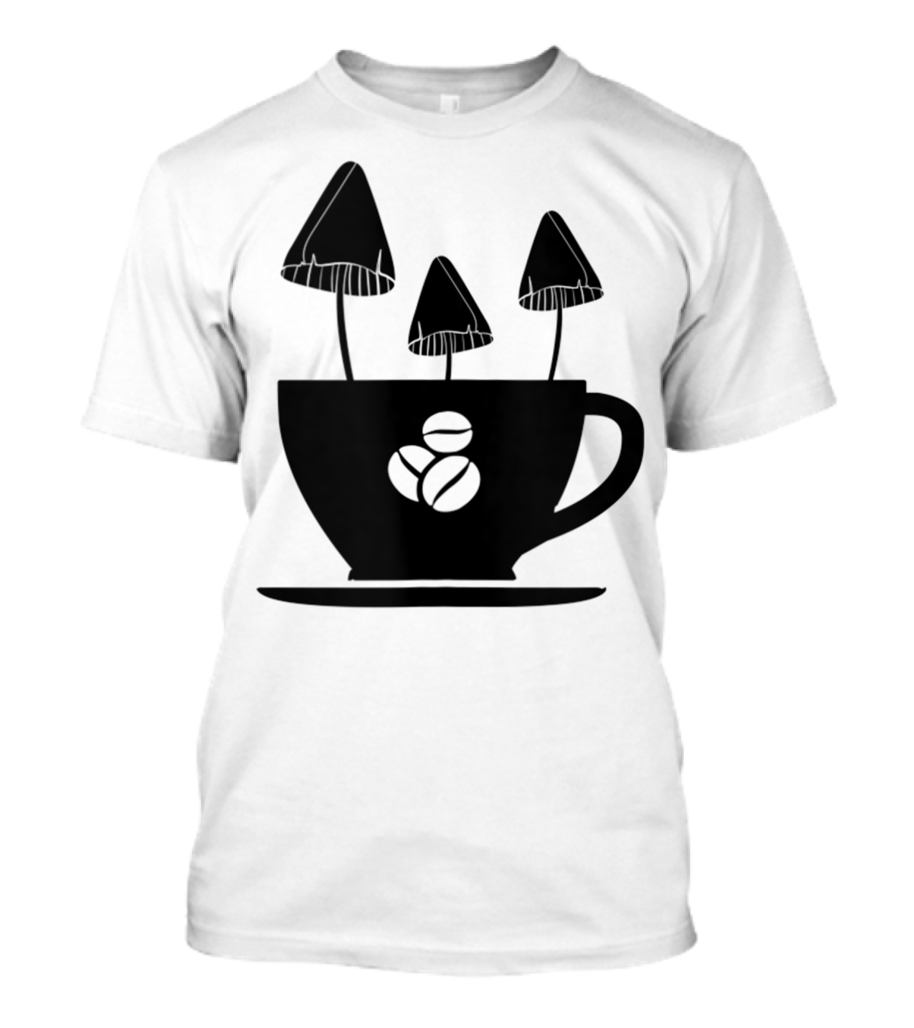 Coffee Mushroom Cup With Beans Icon 4O T-Shirt
