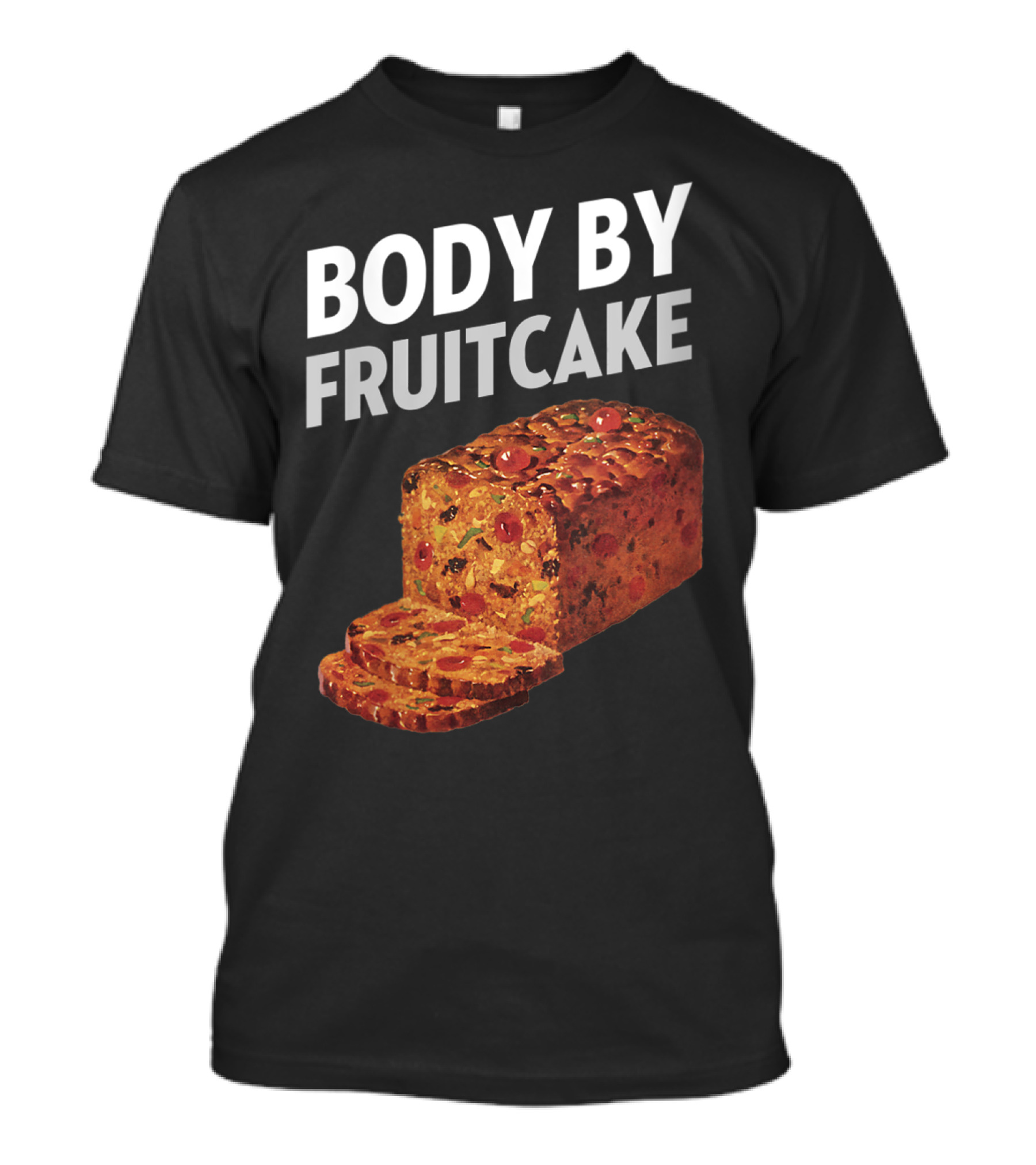 Body By Fruitcake Black Shirt With Sliced Dessert Visual T-Shirt