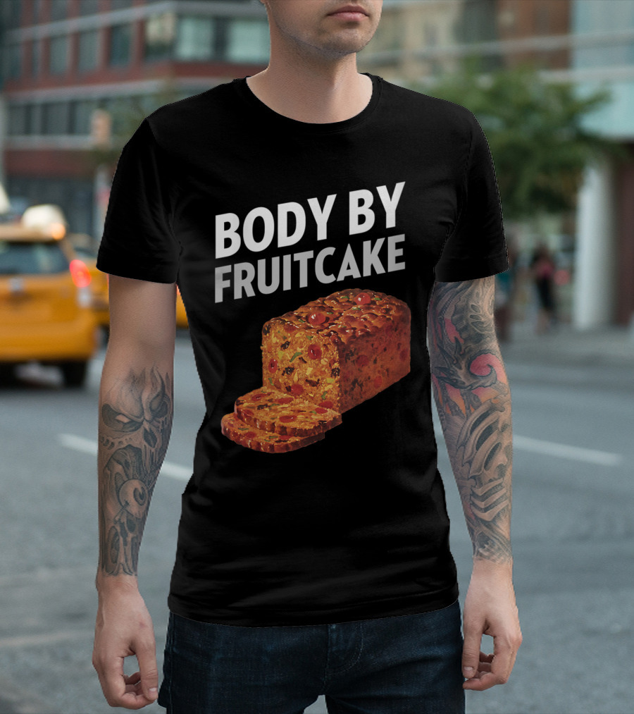 Body By Fruitcake Black Shirt With Sliced Dessert Visual T-Shirt