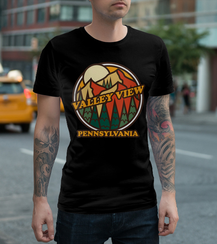 Valley View Pennsylvania Mountain Scene T-Shirt