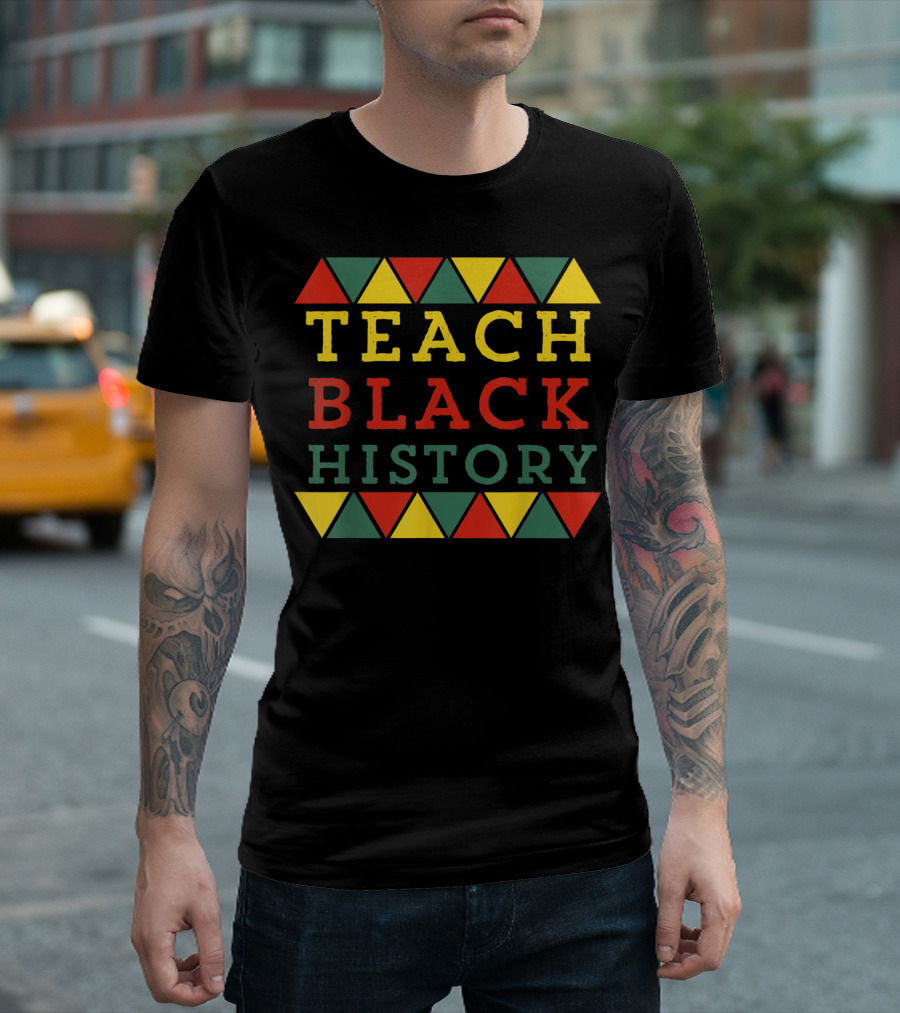 Teach Black History Melanin Proud Afro T-Shirt