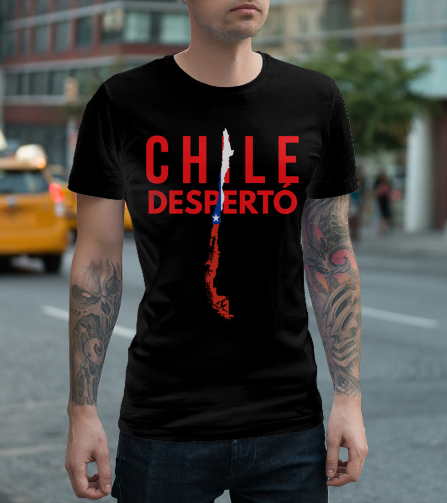 Chile Desperto Map Chilean Pride Flag Symbolism T-Shirt
