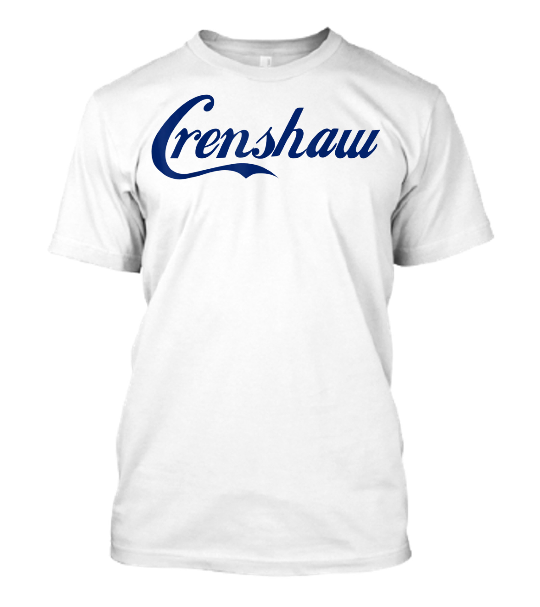 Crenshaw California La Blue Text T-Shirt