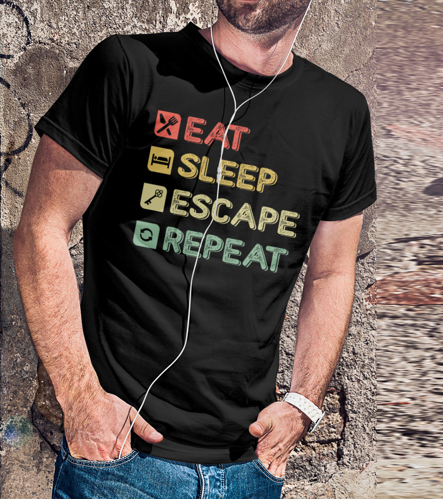 Eat Sleep Escape Key Repeat Escape Room T-Shirt