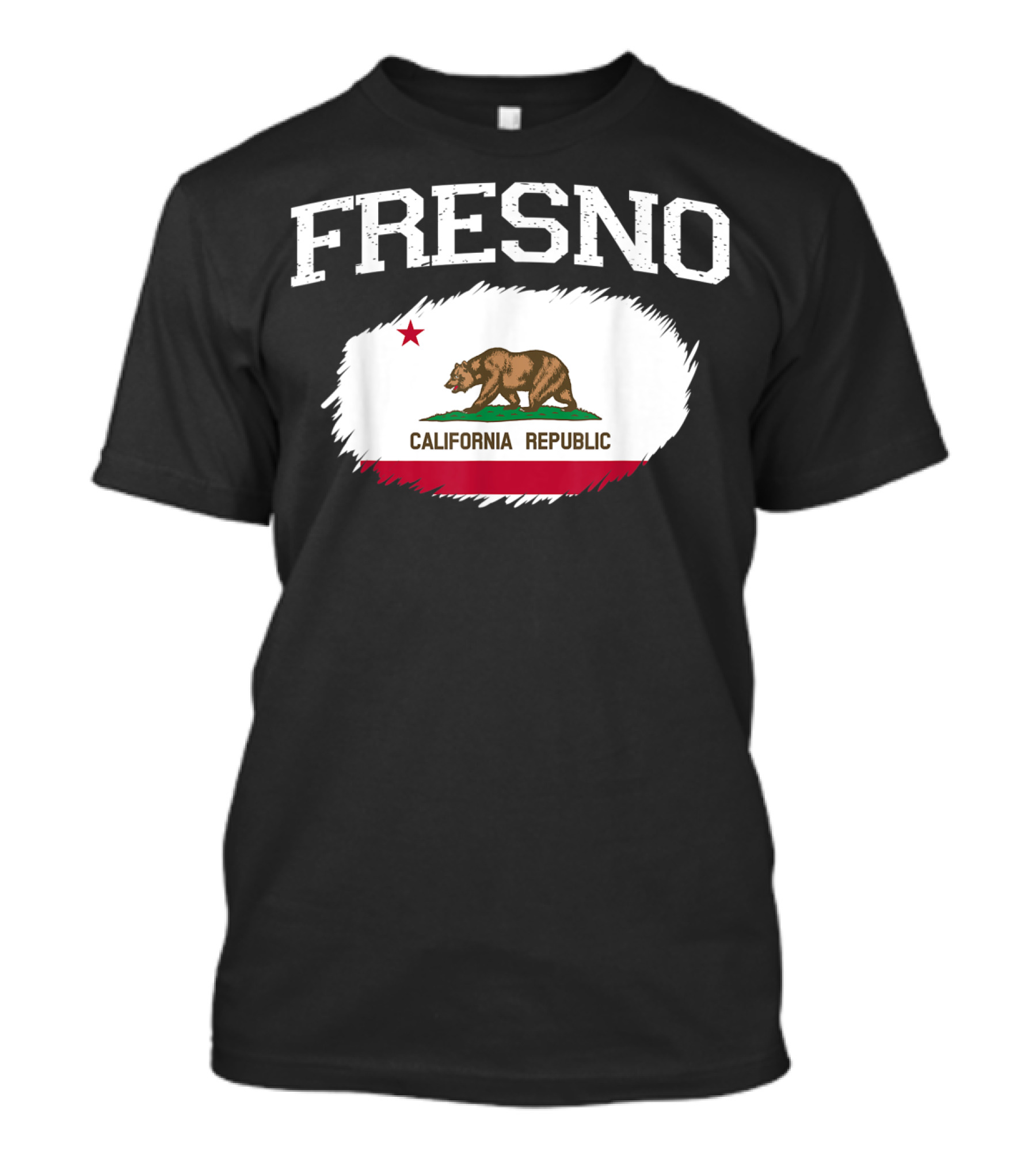 Fresno California Republic Flag Vintage Usa Sports T-Shirt