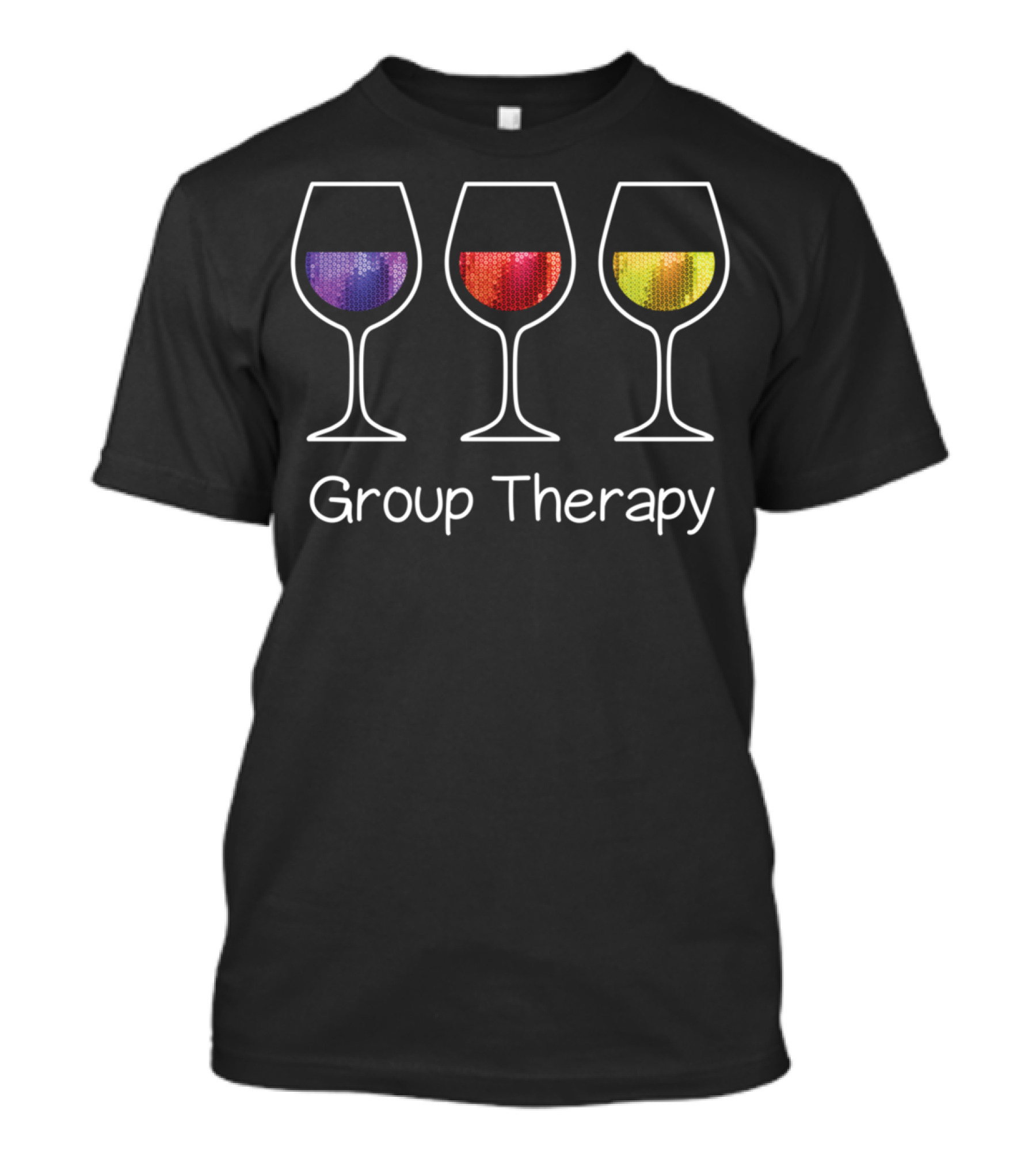 Group Therapy Wine Glass Trio Multicolor Longsleeve T-Shirt