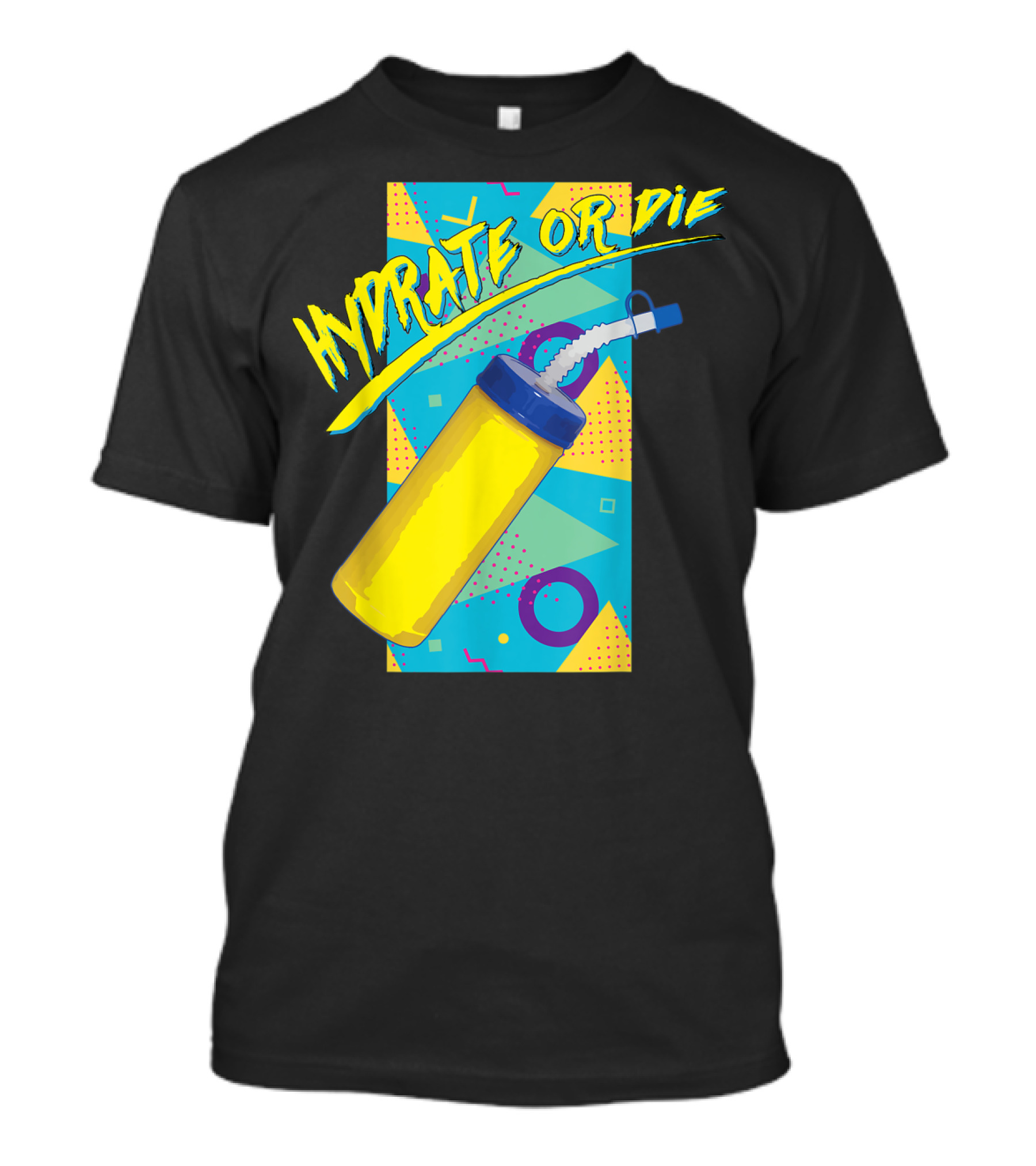Hydro Homies Hydrate Or Die Retro Water Bottle T-Shirt
