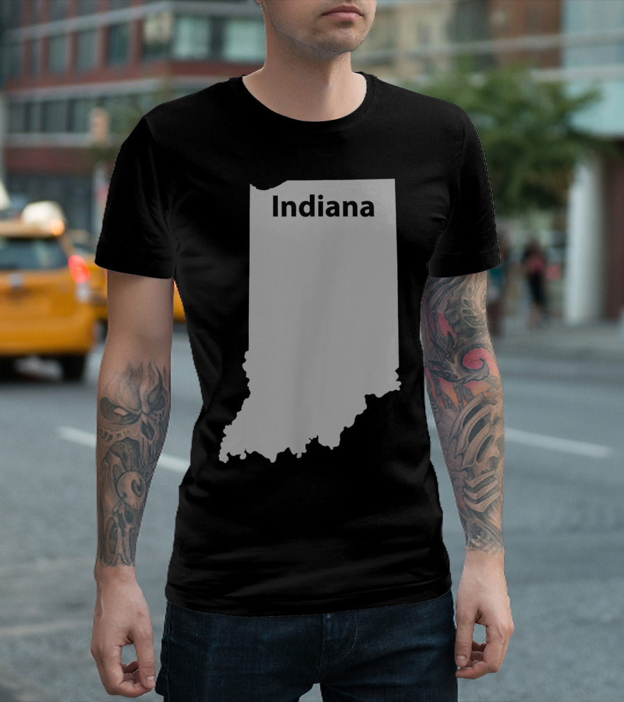 Indiana Map Home State Indiana T-Shirt
