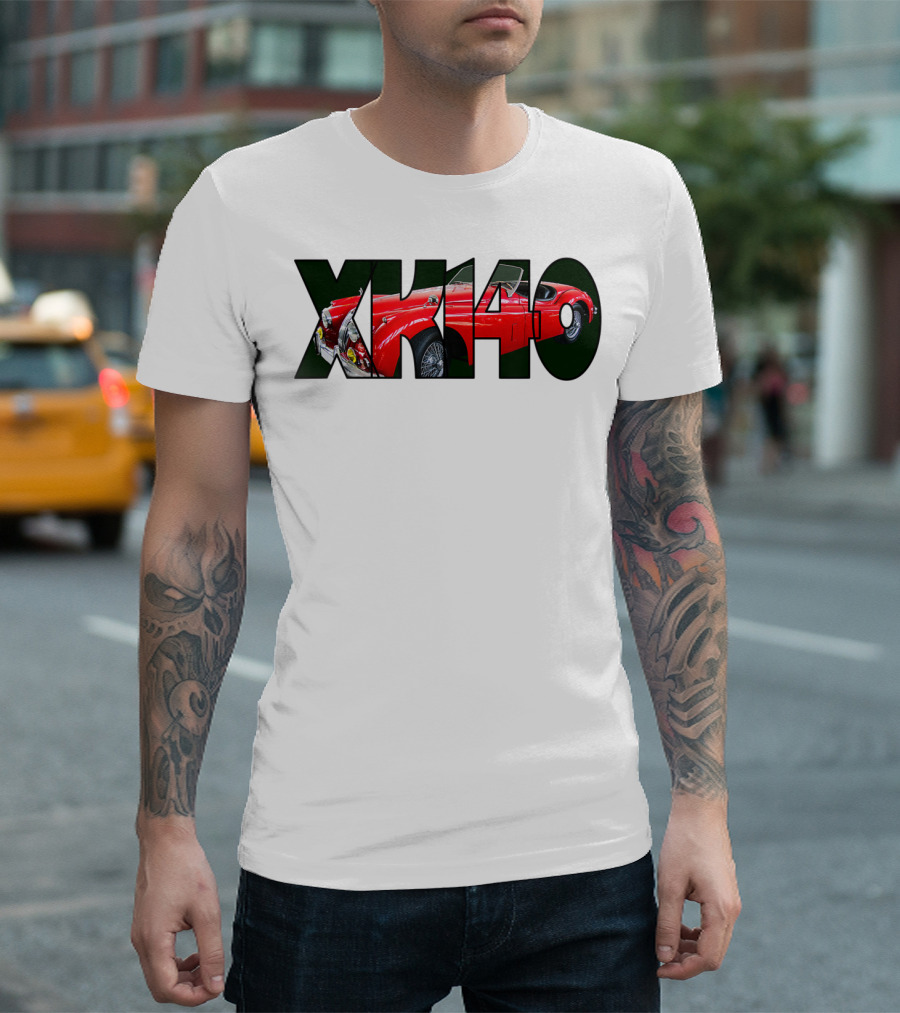Jaguar XK140 Beautiful Red XK140 Convertible Classic Car T-Shirt