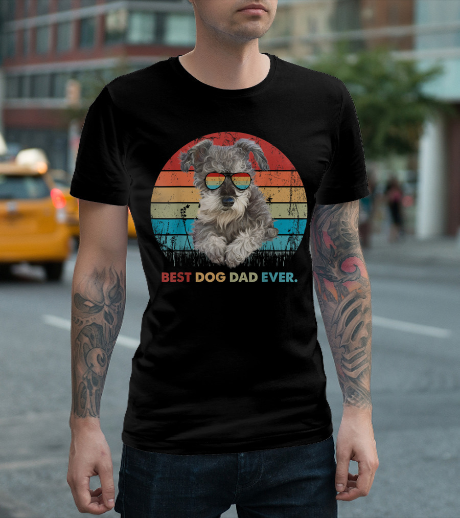 Best Dog Dad Ever Schnauzer T-Shirt