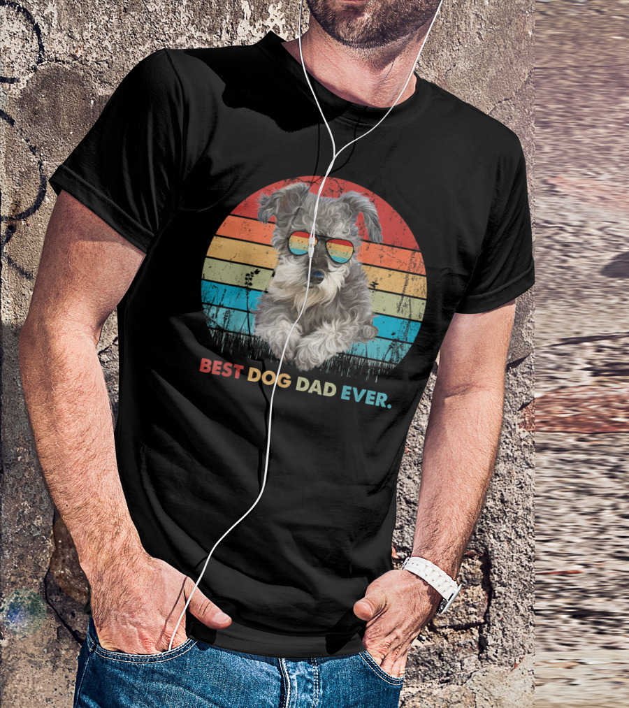 Best Dog Dad Ever Schnauzer T-Shirt