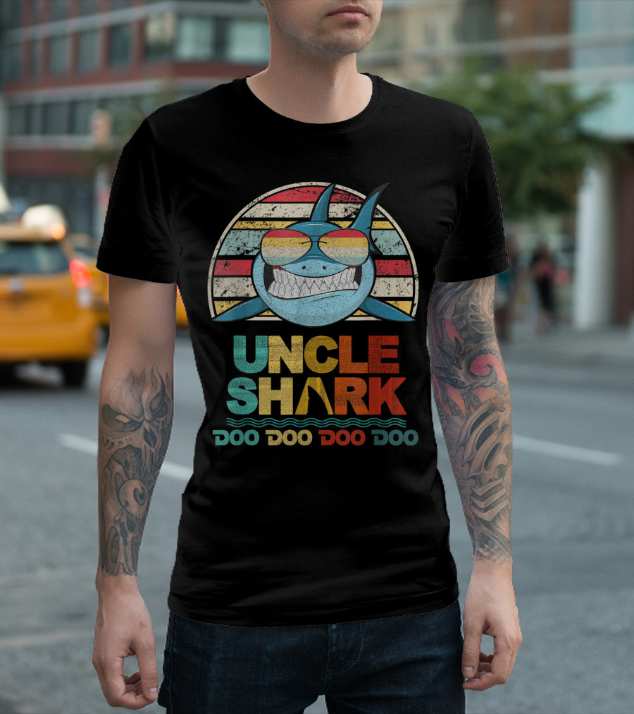 Uncle Shark Retro Sunglasses Doo Doo Doo T-Shirt