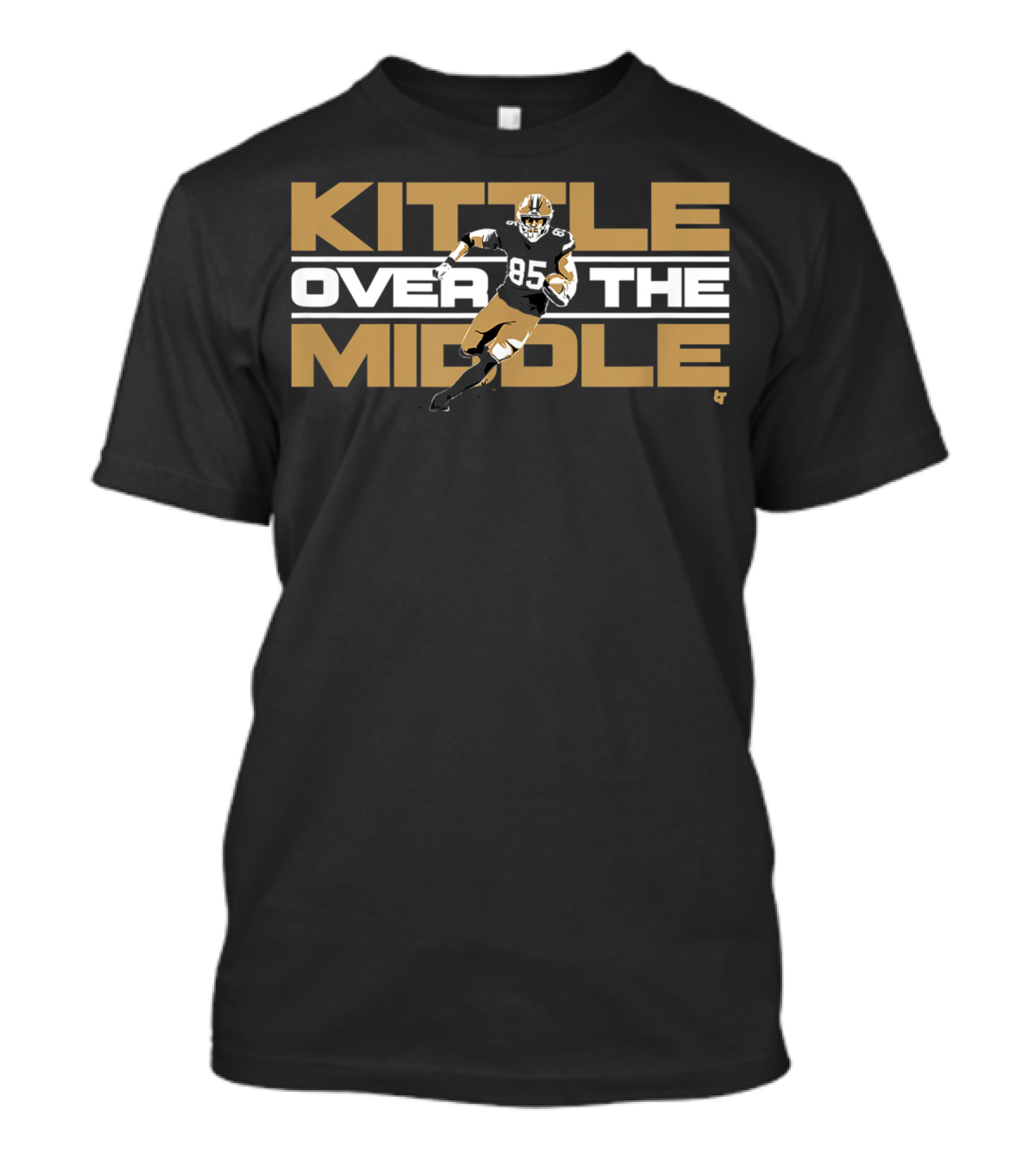 Kittle Over The Middle 85 Football Player Officially Licensed George Kittle T-Shirt
